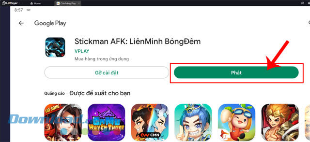 Nhấp chuột vào nút Phát