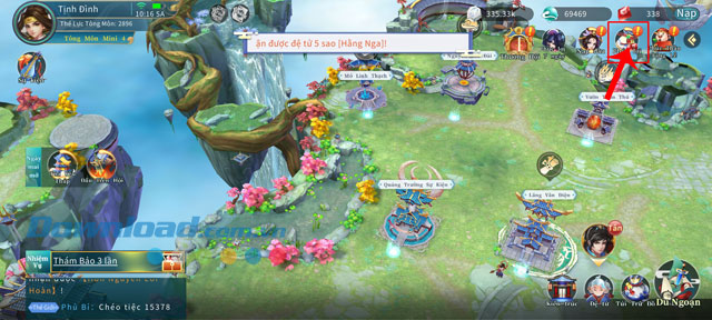 Chạm vào mục Phúc Lợi