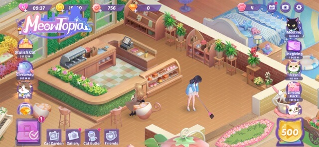 Cùng cô gái và những chú mèo đáng yêu trang trí ngôi nhà mơ ước trong game Meowtopia 