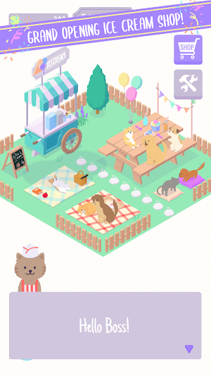 Mở một cửa hàng kem ở công viên trong game Sundae Picnic 