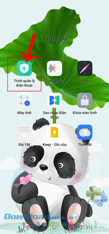 Mở ứng dụng Trình quản lý điện thoại trên máy Oppo lên
