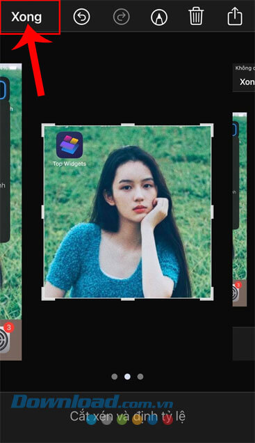  Nhấn vào nút Xong