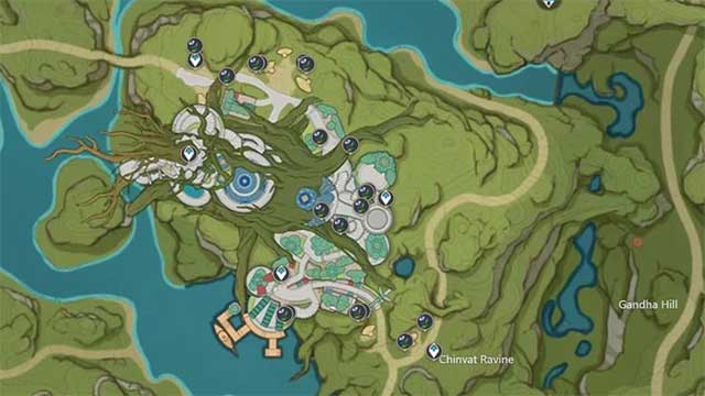 Bạn có thể hái 11 bông hoa quanh thành phố Sumeru