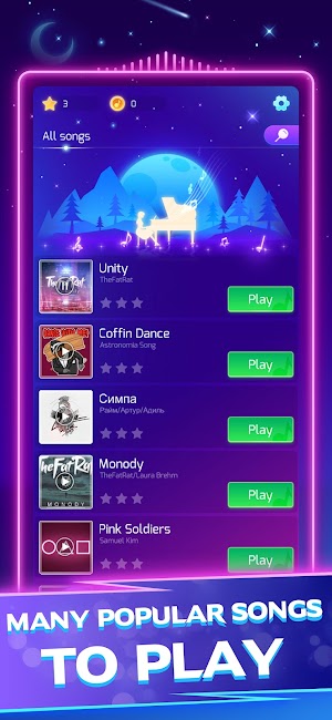 Piano Star có rất nhiều bài hát piano cho bạn thưởng thức