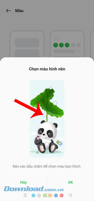 Kéo dấu chấm vào vị trí bất kỳ màn hình khóa