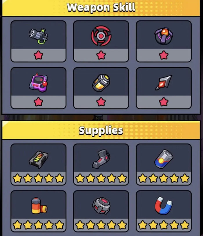 Tiến hóa vũ khí trong Survivor.io yêu cầu vật phẩm tương ứng