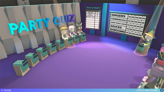 Party Quiz là trò chơi kiểm tra kiến thức thông qua loạt câu đố vui nhộn, nhiều chủ đề