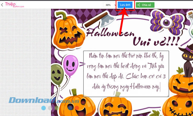 Nhấp chuột vào nút Lưu ảnh