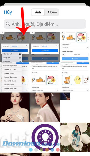 Lựa chọn một tấm ảnh bất kỳ