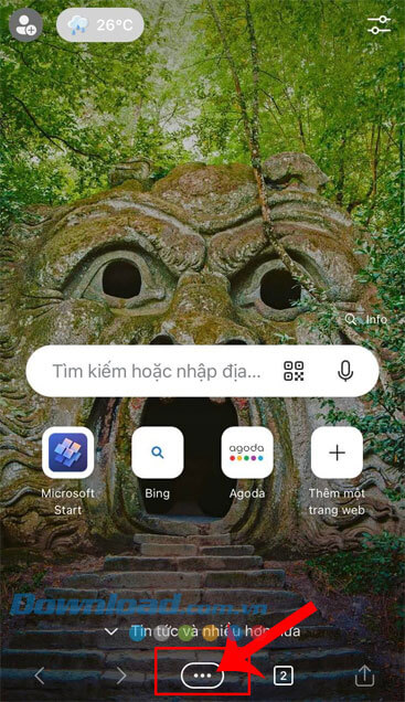 Chạm vào biểu tượng dấu ba chấm