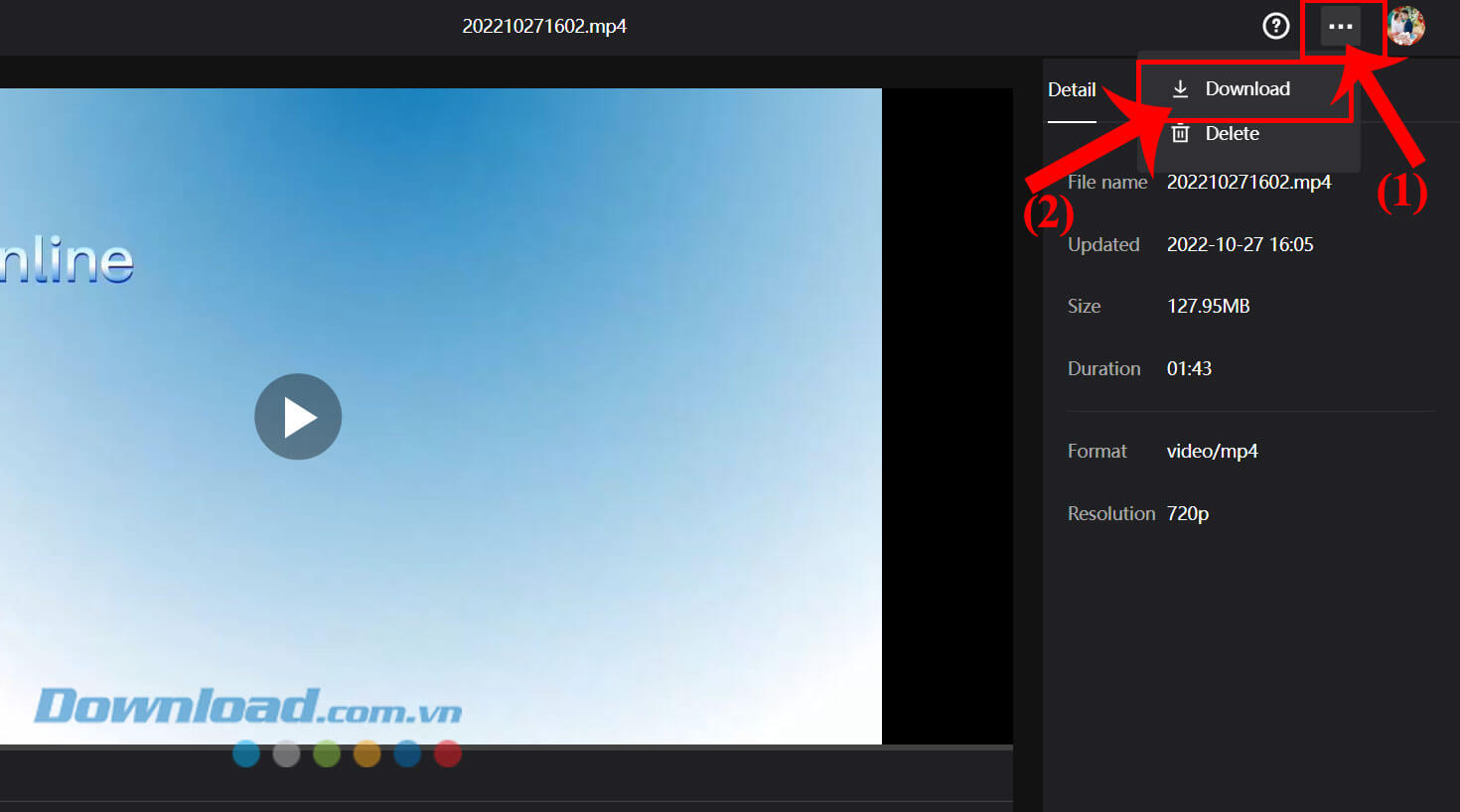 Tải video về máy tính