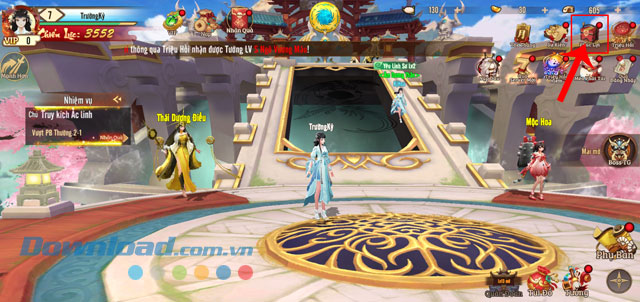 Nhấn vào mục Phúc lợi