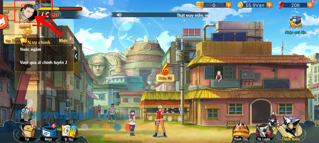 Nhấn vào biểu tượng ảnh đại diện