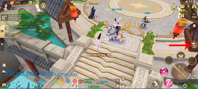 Chạm vào biểu tượng Menu