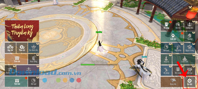 Nhấn vào mục Cài đặt