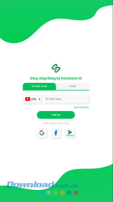 Đăng nhập tài khoản Sohagame