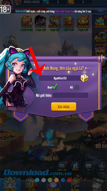 Đặt tên cho nhân vật game