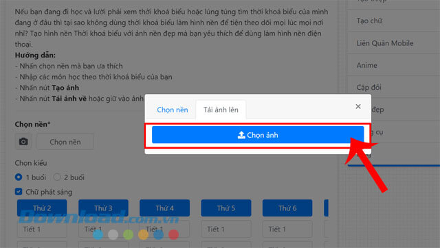 Lựa chọn một tấm ảnh bất kỳ