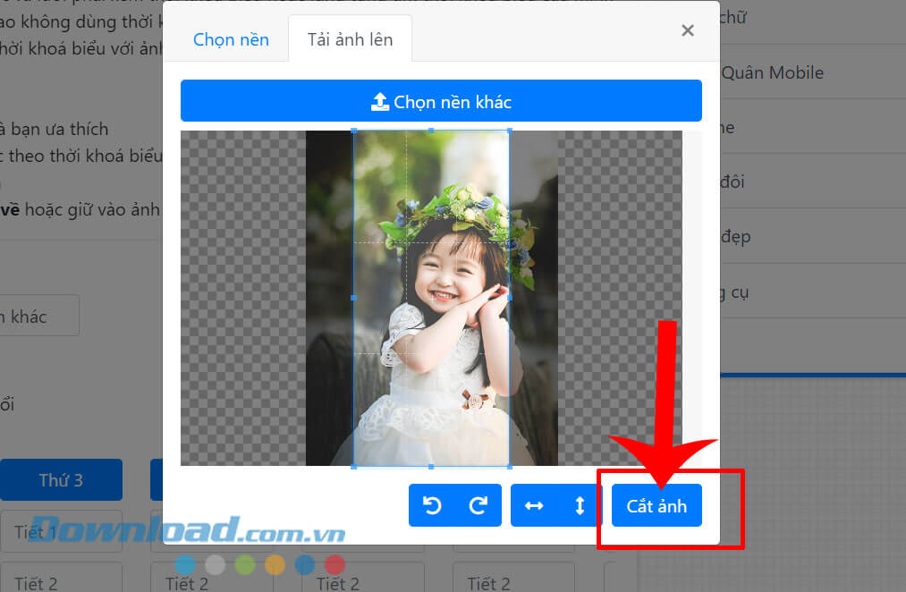 Chọn kiểu 1 buổi hoặc 2 buổi