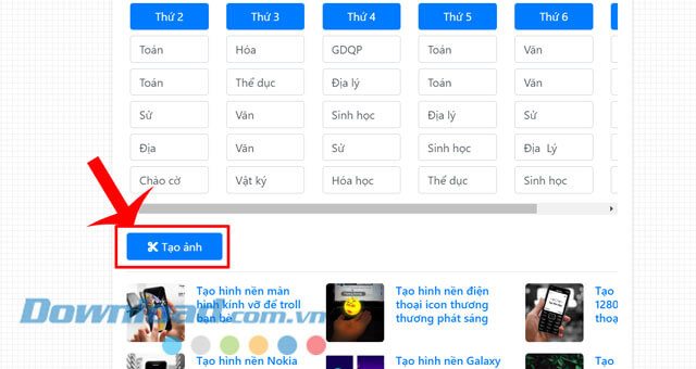 Nhấp chuột vào nút Tải ảnh về