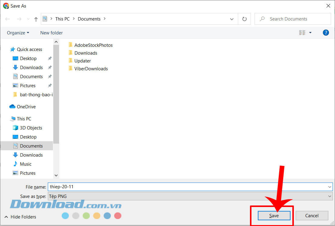 Đặt tên cho file ảnh