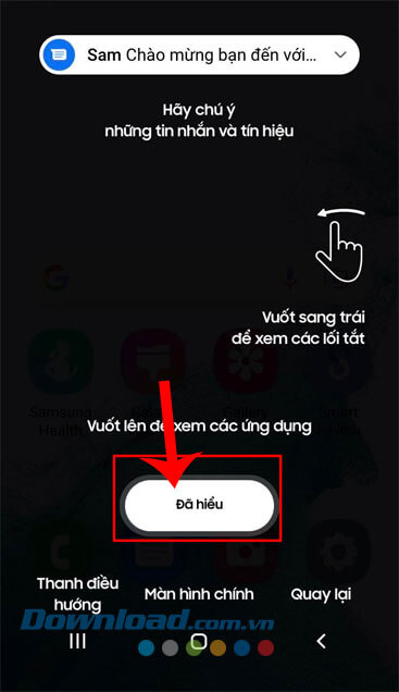Nhấn vào nút Đã hiểu