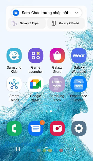 Bắt đầu trải nghiệm điện thoại Samsung trên điện thoại iPhone