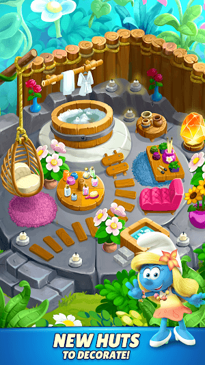 Smurfs Magic Match cho bạn chơi cùng những nhân vật Xì Trum đáng yêu
