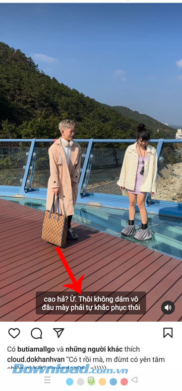 Xem video với phụ đề video Instagram