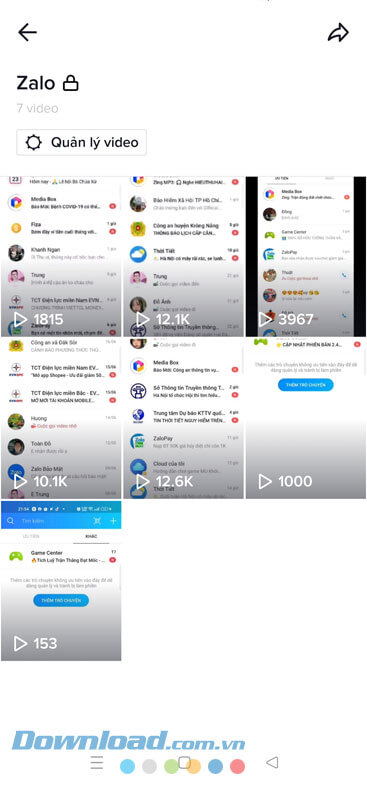  Bộ sưu tập video đã được tạo