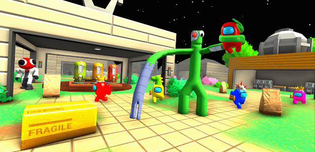 Sinh tồn cùng quái vật cầu vồng trong game Rainbow Impostor Survivor 3D