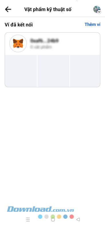 Ví điện tử Meta Mask đã kết nối với Facebook