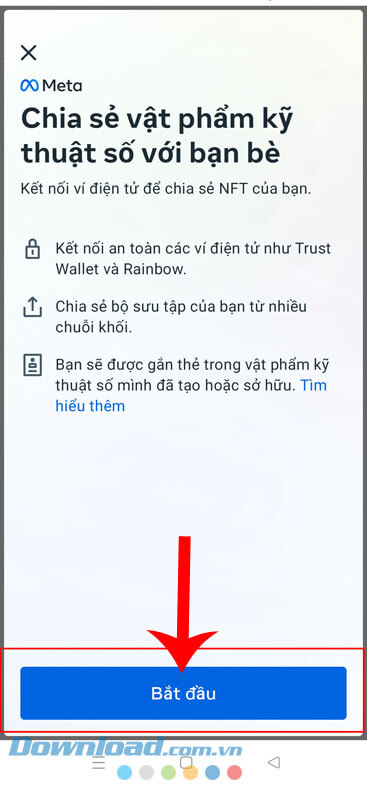 Nhấn vào nút Bắt đầu