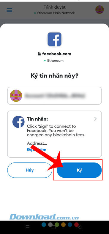 Nhấn vào nút Ký