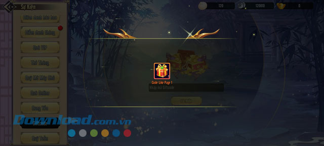 Chạm vào màn hình để nhận hộp quà