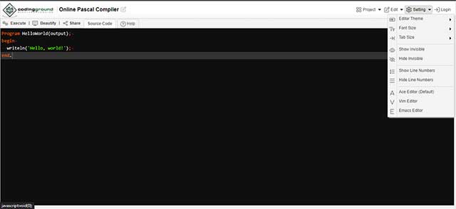 Online Pascal Compiler - Công cụ lập trình Pascal online - Download.com.vn