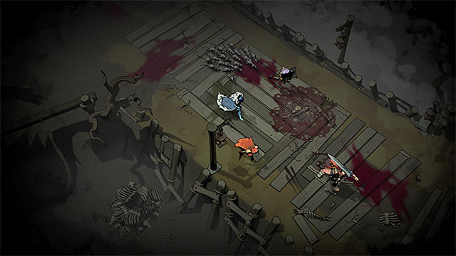 Góc nhìn từ trên xuống giúp người chơi Ravenswatch dễ dàng bao quát toàn bộ chiến trường