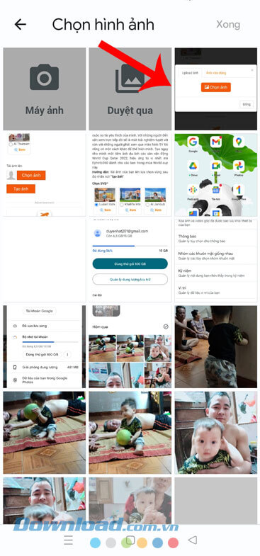 Lựa chọn một tấm hình bất kỳ