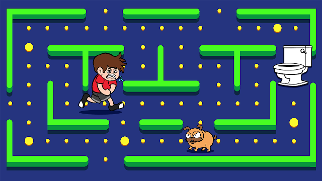 Giúp nhân vật của bạn tìm đường tới toilet khi đi qua mê cung trong game Maze Escape: Toilet Rush