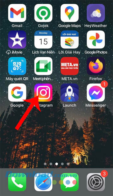 Mở ứng dụng đã giới hạn sử dụng lên