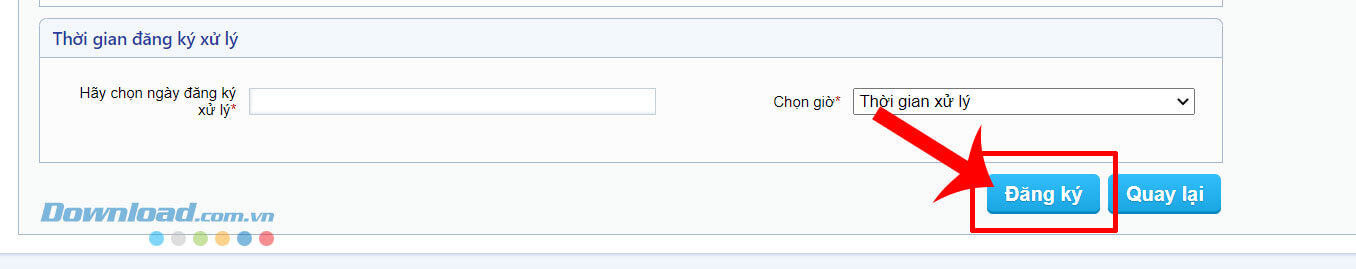 Nhấn vào nút Đăng ký