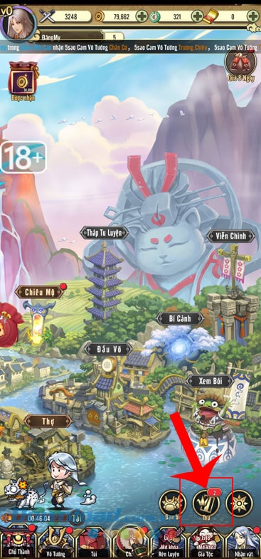 Chạm vào mục Thư