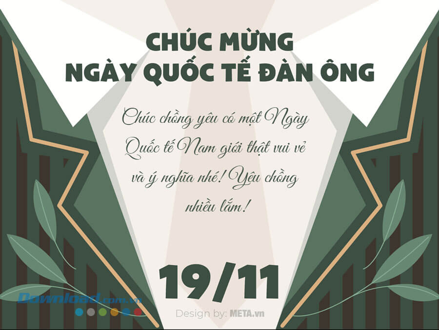 Thiệp chúc mừng Ngày Quốc tế Đàn ông 19/11