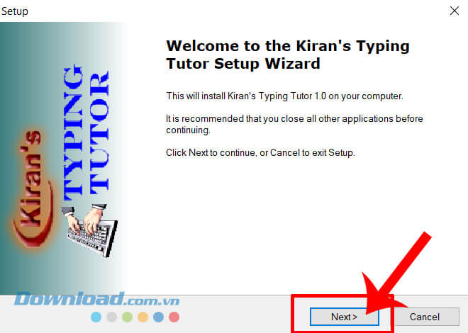 Click chuột vào nút Next