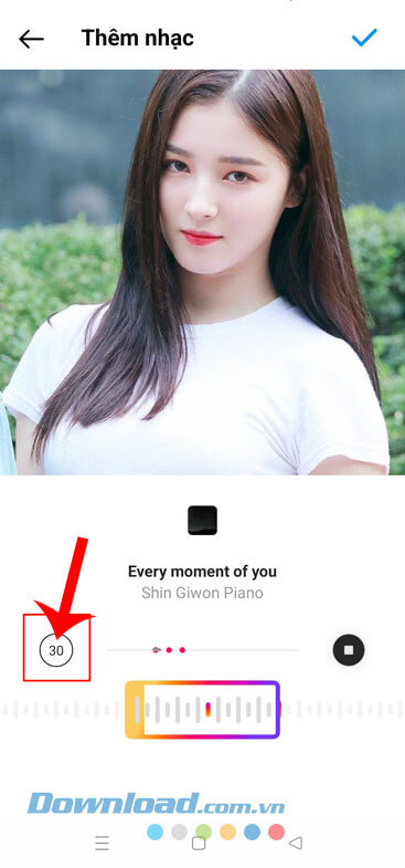 Nhấn vào số thời lượng của video