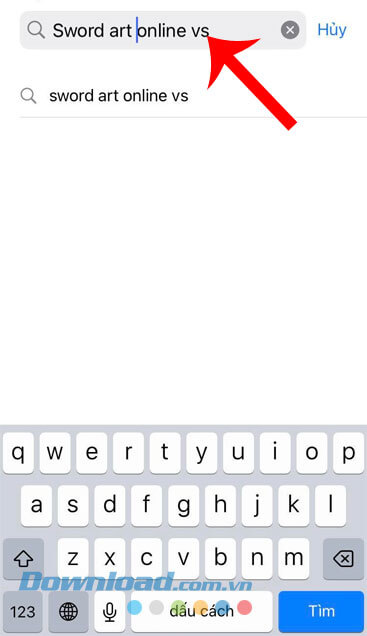 Nhập tên game Sword Art Online VS