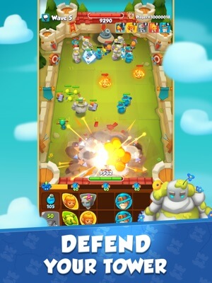 Bảo vệ tháp của bạn trong game Rush Arena 