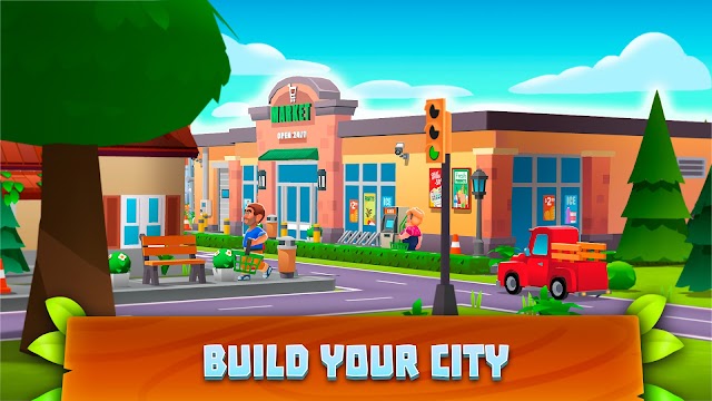 Xây dựng thành phố của bạn trong game Supermarket Village