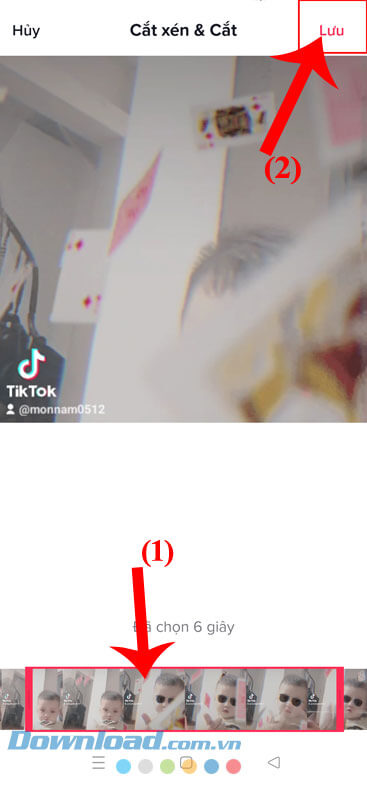 Tùy chỉnh đoạn video muốn làm ảnh đại diện TikTok