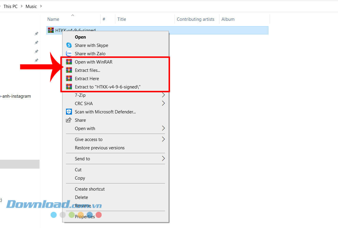Giải nén phần mềm HTKK